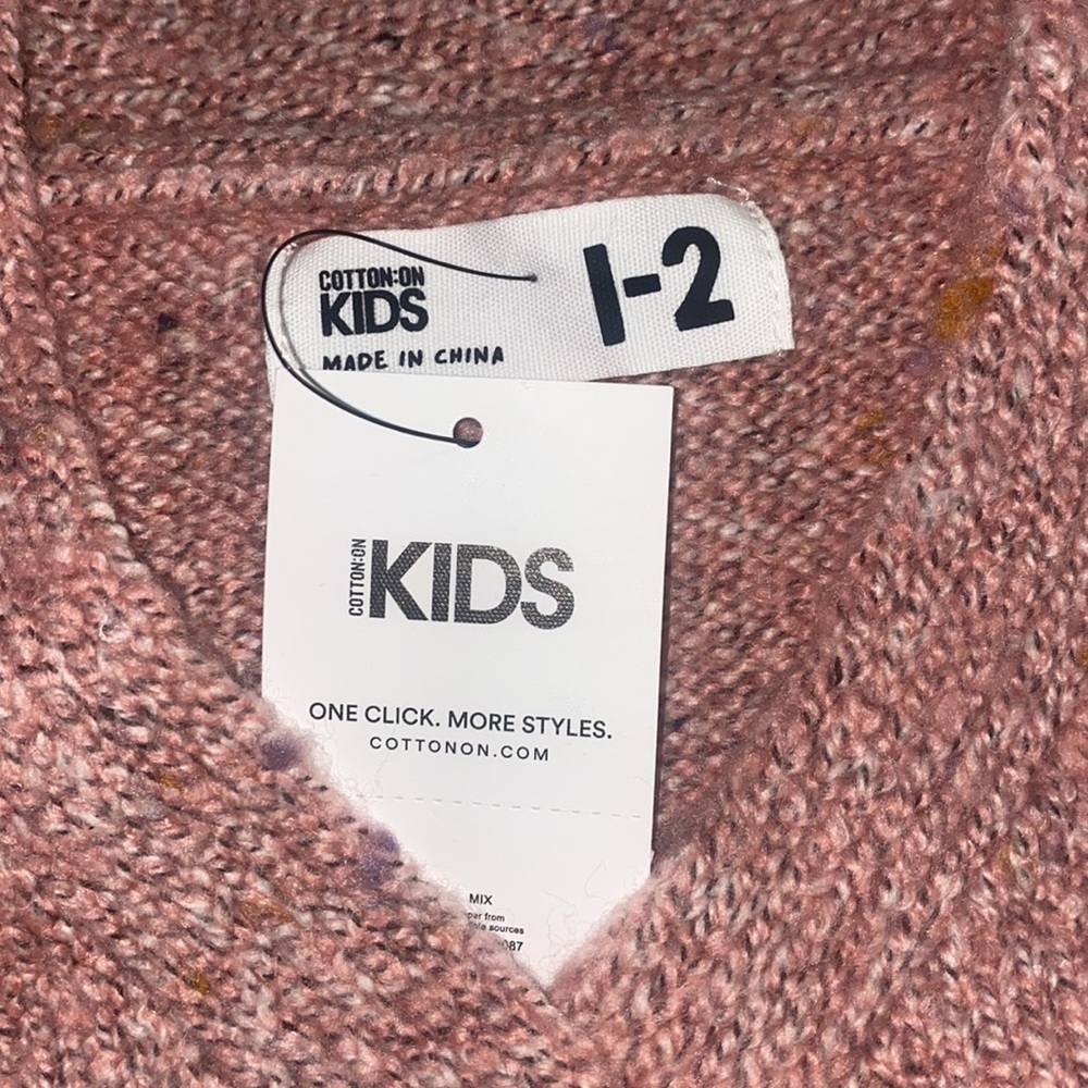 Cotton On Kids Pink Cardigan 1-2 Toddler - Picture 3 of 7